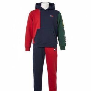 Tommy Hilfiger Hooded Pullover Sweater and Drawstring Pants Set Boys Size 8/10